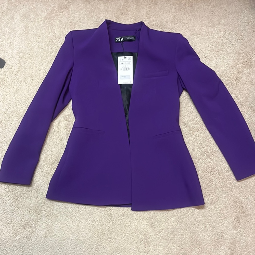 Never Been Worn Zara Purple Blazer Size M